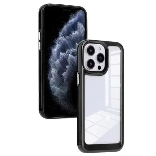 Funda para iPhone 11 Pro Max Solid Solor TPU Space Acrylic Protección (Negro)