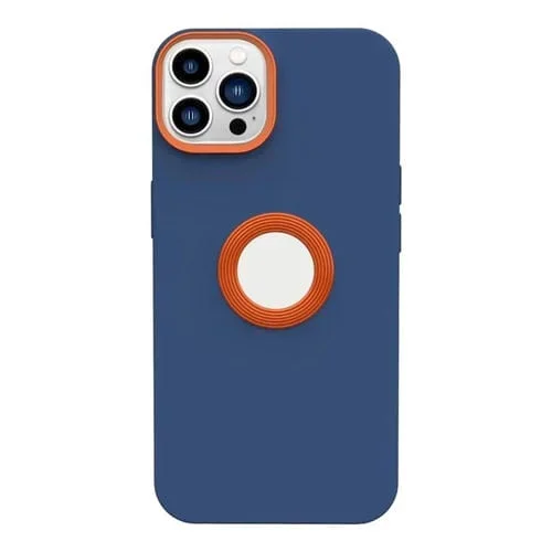 Funda para iPhone 11 Pro Max TPU Contrast Color 3 en 1 (Azul Oscuro)