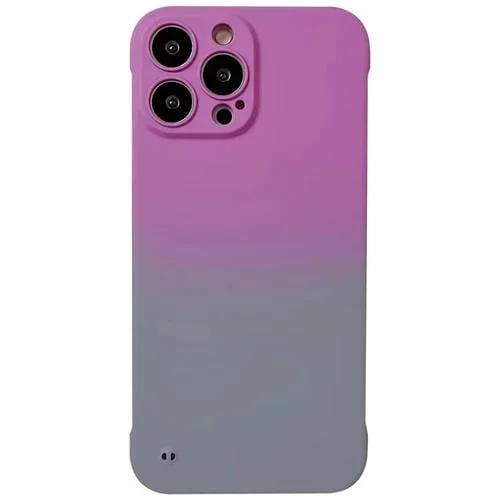 Funda para iPhone 11 Skin Feel Gradient sin Marco (Púrpura Oscuro + Gris)