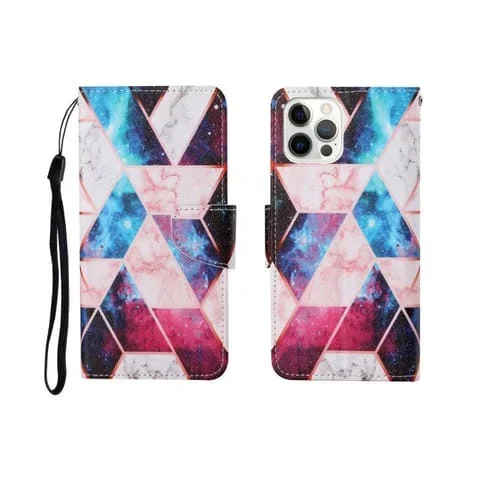 Funda para iPhone 12/12 Pro Pattern Horizontal Flip Leather (Mármol)