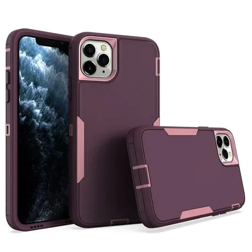 Funda para iPhone 12 Pro 2 en 1 Magnética PC + TPU (Púrpura, Rojo, Rosa)