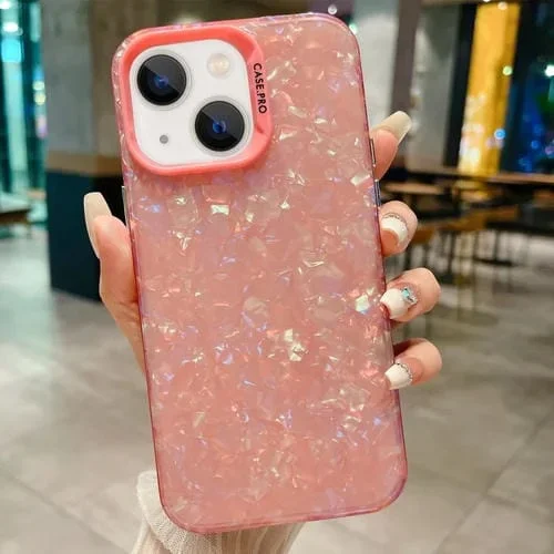 Funda para iPhone 12 Pro Imd Shell Texture TPU con Caja de Acrílico (Rosa)