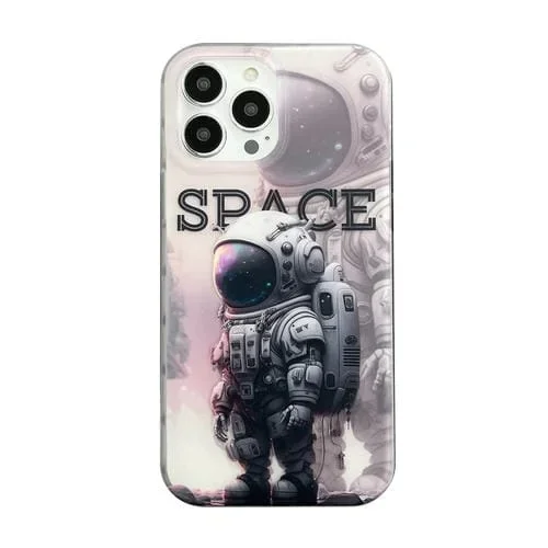Funda para iPhone 12 Pro Max Dual-Side Imd Astronaut Frosted (Gris Claro)