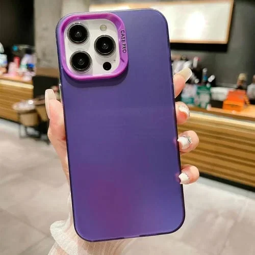 Funda para iPhone 12 Pro Max Imd Colorful Gradient Acrylic Phone Case (Púrpura)