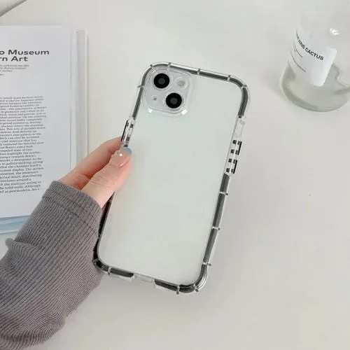 Funda para iPhone 12 Pro Max TPU Luminous Protección (Negro Transparente)