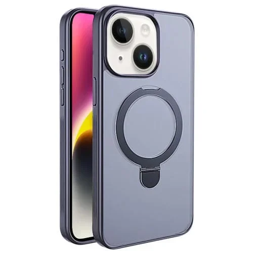 Funda para iPhone 13 Multifuncional Magsafe Holder Phone Case (Gris)