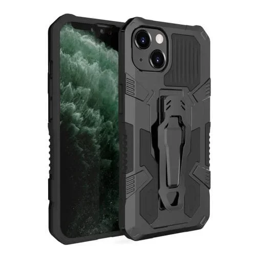 Funda para iPhone 13 Pro Machine Armor Warrior PC + TPU Phone Case (Negro)