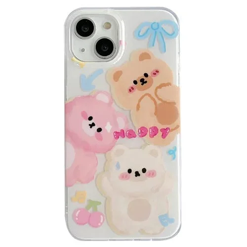 Funda para iPhone 13 Pro Max Imd Cute Animal Pattern Oso