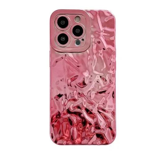 Funda para iPhone 13 Pro Max TPU Meteorite Texture Galvanoplastia (Rojo)
