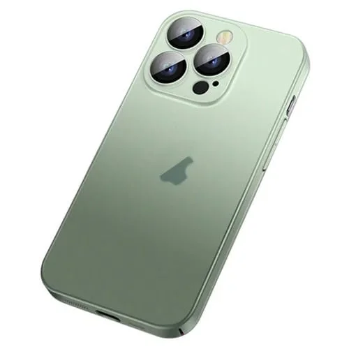 Funda para iPhone 13 Pro Skin Feel Frosted Gradient Phone Case (Verde Oscuro)