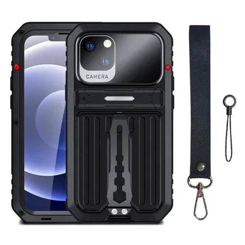 Funda para iPhone 14 Armor Life Impermeable a Prueba de Golpes Salpicaduras Polvo (Negro)