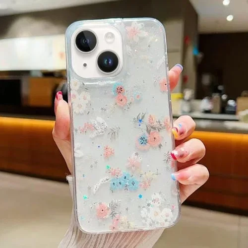 Funda para iPhone 14 Fresh Small Floral Epoxy TPU Phone Case (D01)