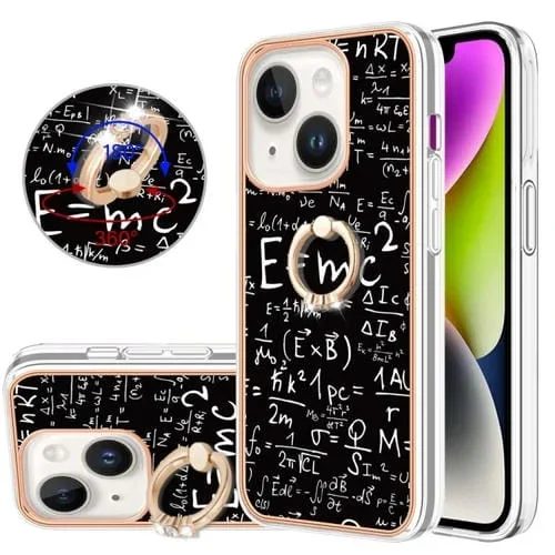 Funda para iPhone 14 Galvanoplastia IMD Doble Cara con Soporte para Anillo (Ecuación)