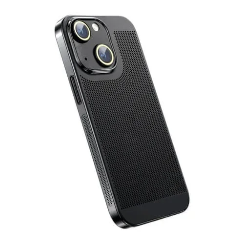 Funda para iPhone 14 Ice Sense Disipación de Calor Galvanoplastia PC (Negro)