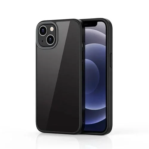 Funda para iPhone 14 Ming Shield Hybrid Frosted Transparente con Protección (Negro)