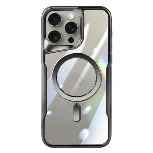 Funda para iPhone 14 Pro Max Blade Magsafe Magnética Transparente para Teléfono para PC (Negro)