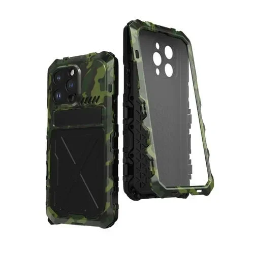 Funda para iPhone 14 R-Just Life Impermeable a Prueba de Polvo y Golpes (Verde)