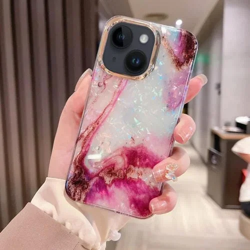 Funda para iPhone 14 TPU Colorful Crystal Ripple (Púrpura)