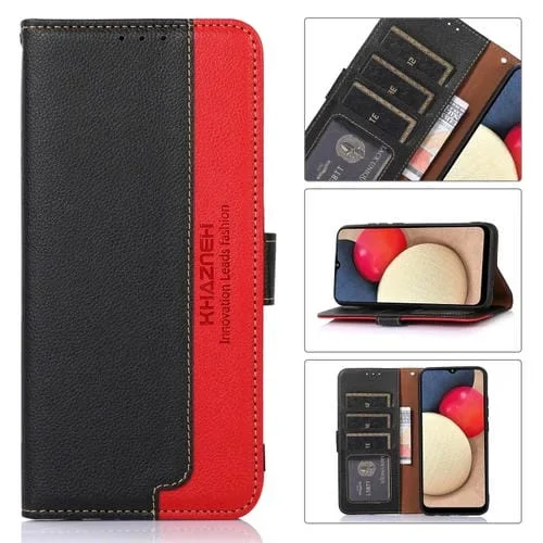 Funda para iPhone 15 Khazneh Litchi Texture Leather Rfid Phone Case (Negro)