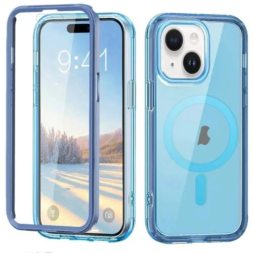 Funda para iPhone 15 Plus 2 en 1 Magnética PC + TPU (Azul)