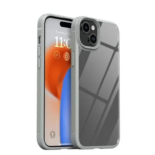 Funda para iPhone 15 Plus Ipaky Mg Series Transparente PC + TPU (Gris)