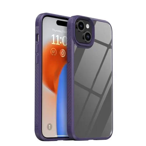 Funda para iPhone 15 Plus Ipaky Mg Series Transparente PC + TPU (Púrpura)