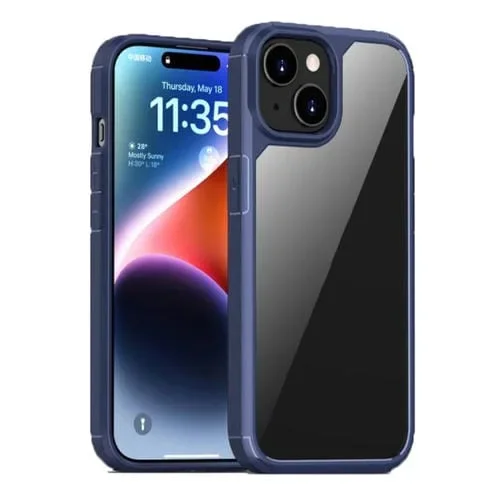 Funda para iPhone 15 Plus Ipaky Yj Series Transparente PC + TPU (Azul)