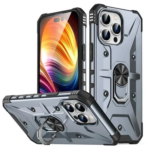 Funda para iPhone 15 Pro Ring Holder (Gris)