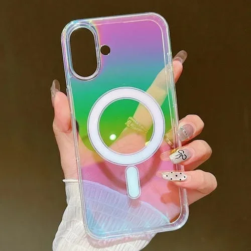 Funda para iPhone 16 Plus Cobertura Total Airbag Magsafe (Arcoíris)