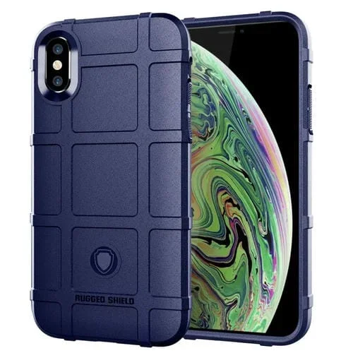 Funda para iPhone Xs Max Cobertura Completa TPU a Prueba de Golpes (Azul)
