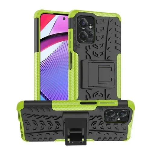 Funda para Motorola Moto G Power 5G 2023 TPU + PC con Soporte y Textura Tire (Verde)
