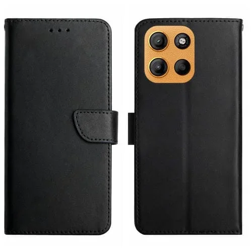 Funda para Motorola Moto G Stylus 5G 2025 con Tapa Horizontal y Cuero Genuino (Negro)