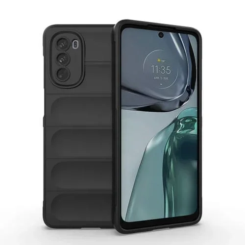 Funda para Motorola Moto G62 5G Magic Shield TPU + Estuche Franela (Negro)