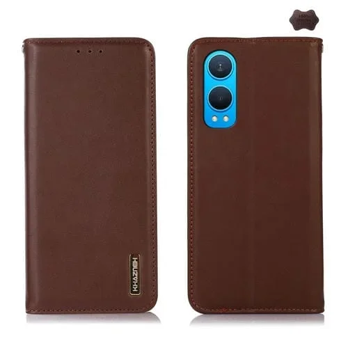 Funda para OnePlus Nord Ce4 Lite Khazneh Nappa Cuero de Vaca con Capa Superior (Marrón)