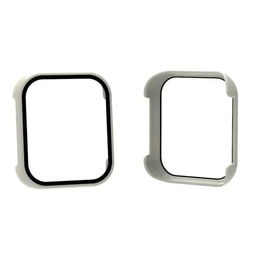Funda para Oppo Watch 2 42mm PC con Estuche Protector de Vidrio Templado (Blanco Marfil)
