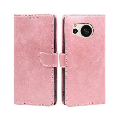 Funda para Sharp Aquos Sense 8 Shg11 / Sh-54D de Cuero con Tapa y Hebilla (Oro Rosa)