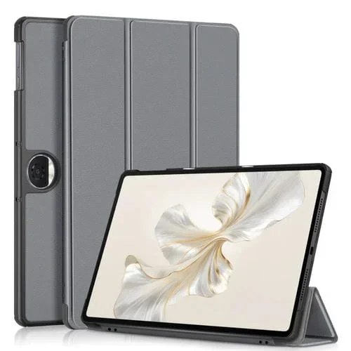 Funda para Tablet Honor Pad 9 Custer Pure Color Cuero 3 Pliegues (Gris)