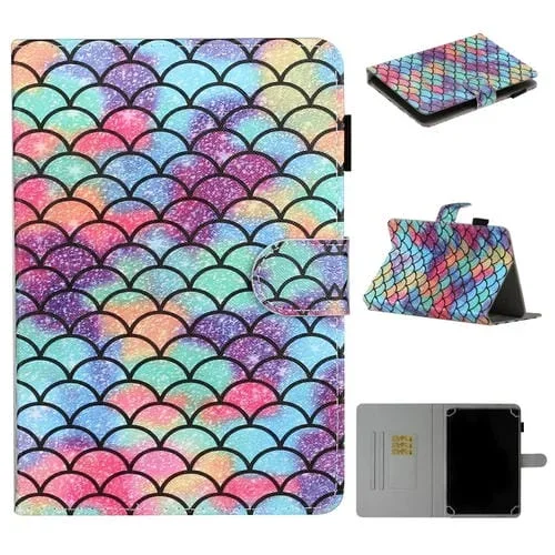 Funda para Tablet Pc Universal 8 Pulgadas Cuero PU con Soporte y Ranura (Diamante)