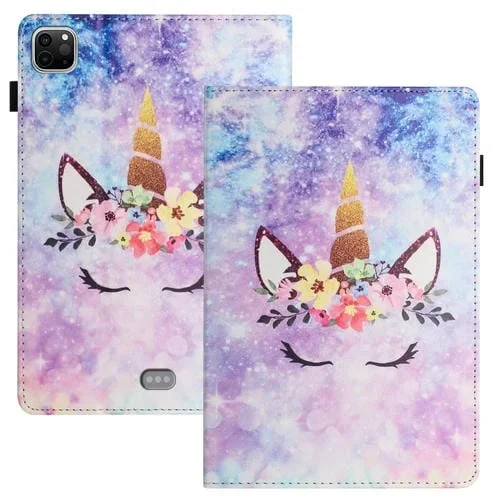 Funda para Tableta Apple iPad Pro 11 (2021, 2020, 2018) y Air (2020) Cuero Inteligente Costura Litchi (Cara Sonriente)