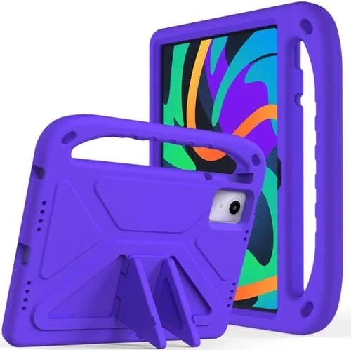 Funda para Tableta EVA para iPad Pro 13 (2024) a Prueba de Golpes con Mango y Soporte (Púrpura)