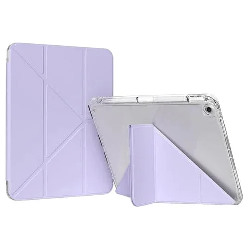 Funda para Tableta Gebei iPad 10.2 (2021/2020/2019) Cuero Deformación (Púrpura)