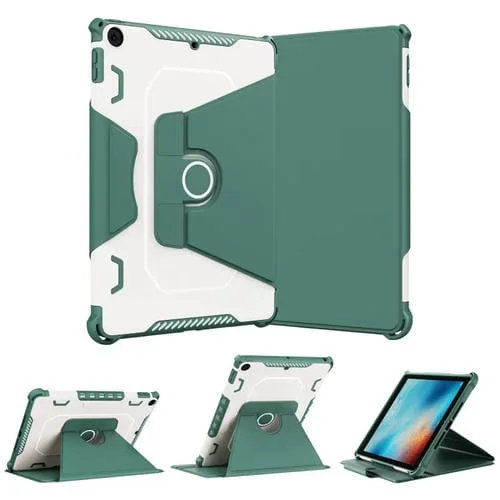 Funda para Tableta iPad 9.7 2018/2017 Air 1 Air 2 Cuero Blindada Rotación 360 (Verde)