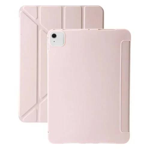 Funda para Tableta iPad Air 11 2024 Cuero con Tapa y Soporte TPU (Rosa Claro)