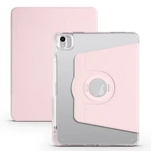 Funda para Tableta iPad Air 11 2024 Cuero Desmontable Rotación 360 Acrílico (Rosa)