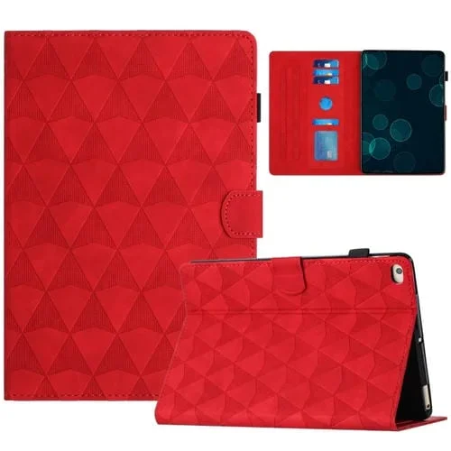 Funda para Tableta iPad Mini 5/4/3/2/1 Cuero Textura de Diamante (Rojo)