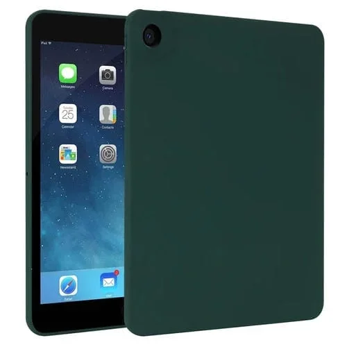 Funda para Tableta iPad Mini 5/4/3/2 TPU Agradable para la Piel con Spray de Aceite (Verde Oscuro)