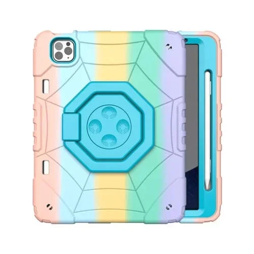 Funda para Tableta iPad Pro 11 2022/2021/2020 Mango Giratorio Spider Alivio Estrés (Degradado Azul)