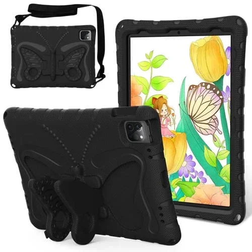 Funda para Tableta iPad Pro 11 2022/2021 Eva con Soporte de Mariposa a Prueba de Golpes (Negro)