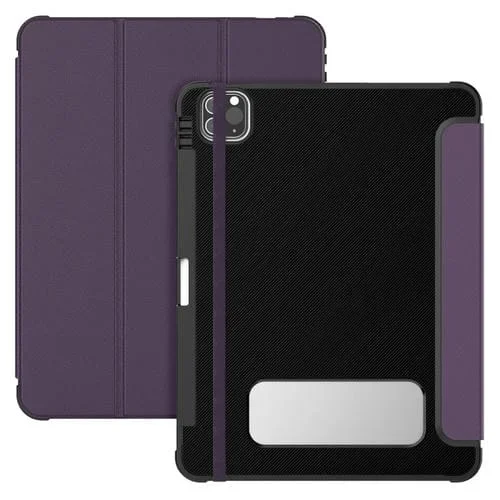 Funda para Tableta iPad Pro 11 2022 y Air 10.9 2022 Cuero Fibra de Carbono (Púrpura)