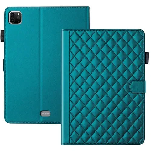 Funda para Tableta iPad Pro 12.9 Cuero Rhombus Lattice para 2022/2021/2020 (Verde Oscuro)